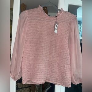 Express Pink Sheer blouse NEW With tags